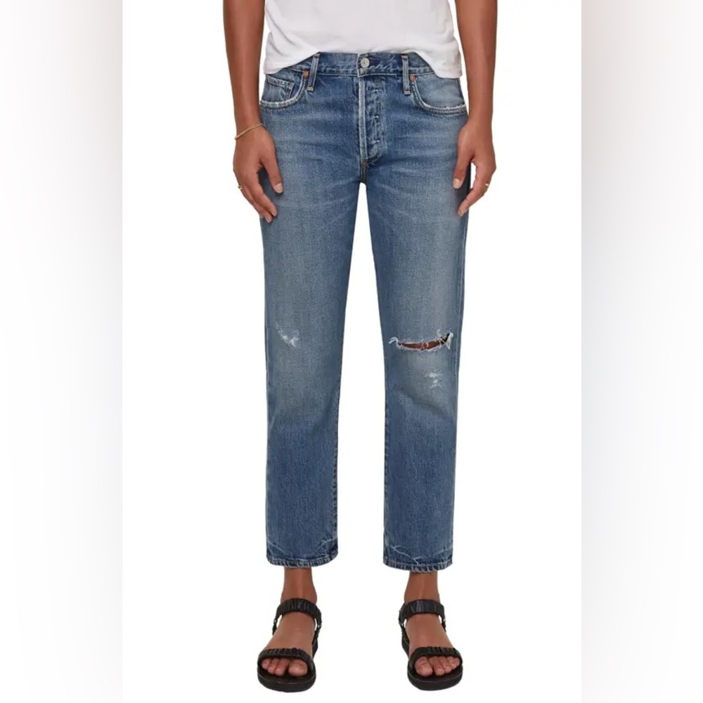 Citizens of Humanity women 29 Emerson boyfriend ripped road-trip denim jeans EUC